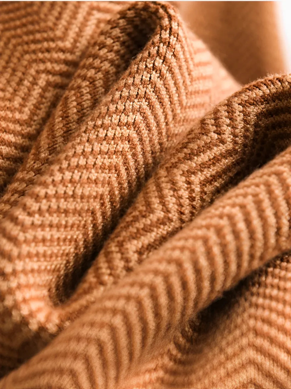 Calça Feminina Wide de Lã Texturizada com Cadarço na Cintura – Marina