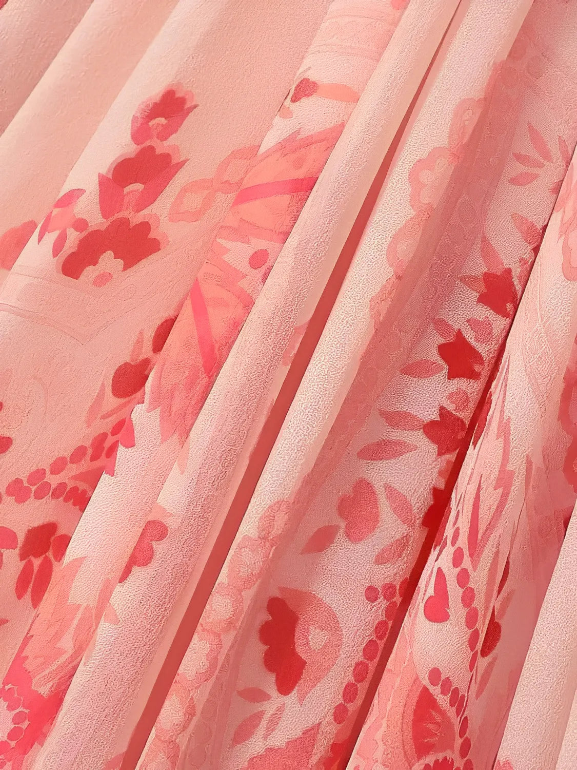 Vestido Feminino Longo Estampado de Manga Longa e Acinturado – Yasmin