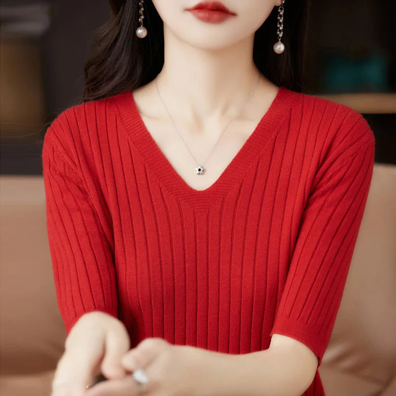 Blusa Feminina Decote Em V – Natália