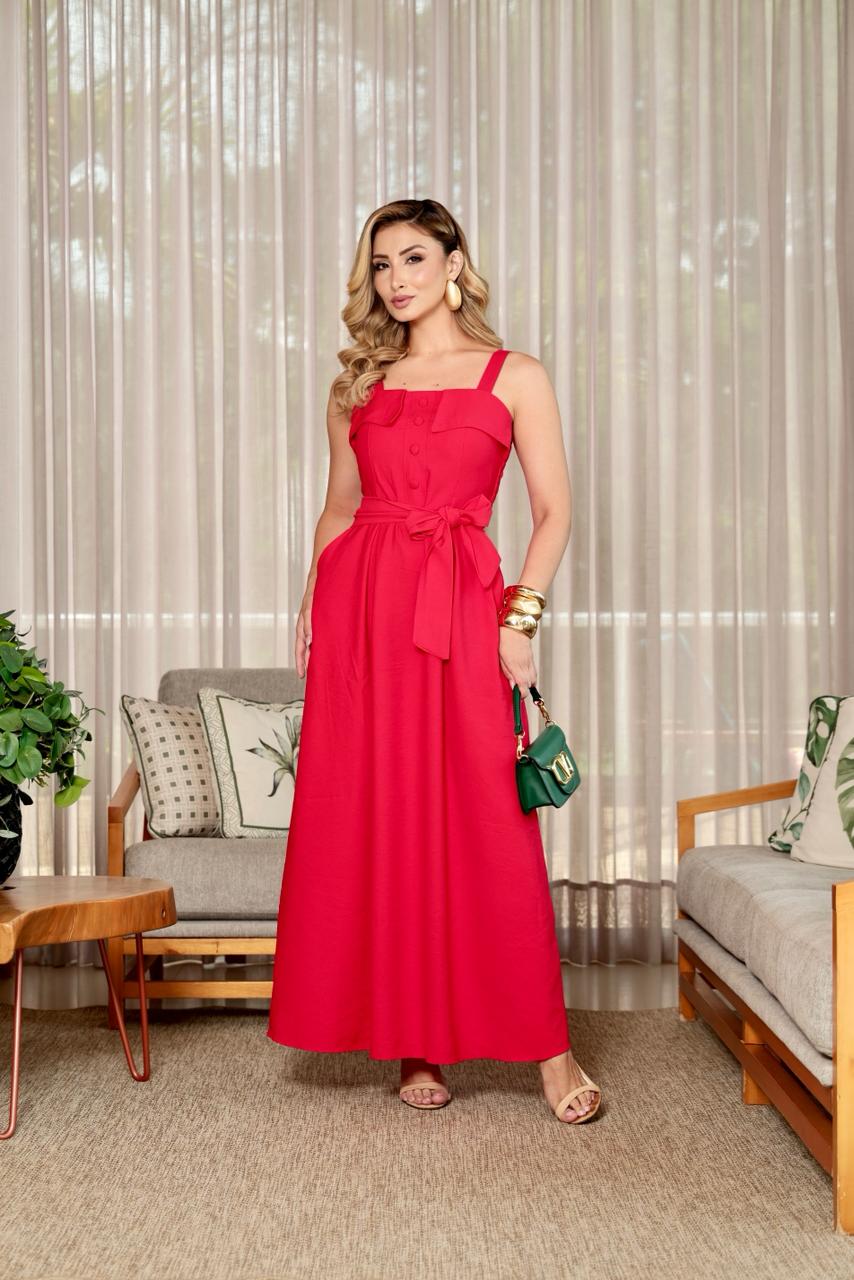 Vestido Midi Ruby Charm – Alça & Laço