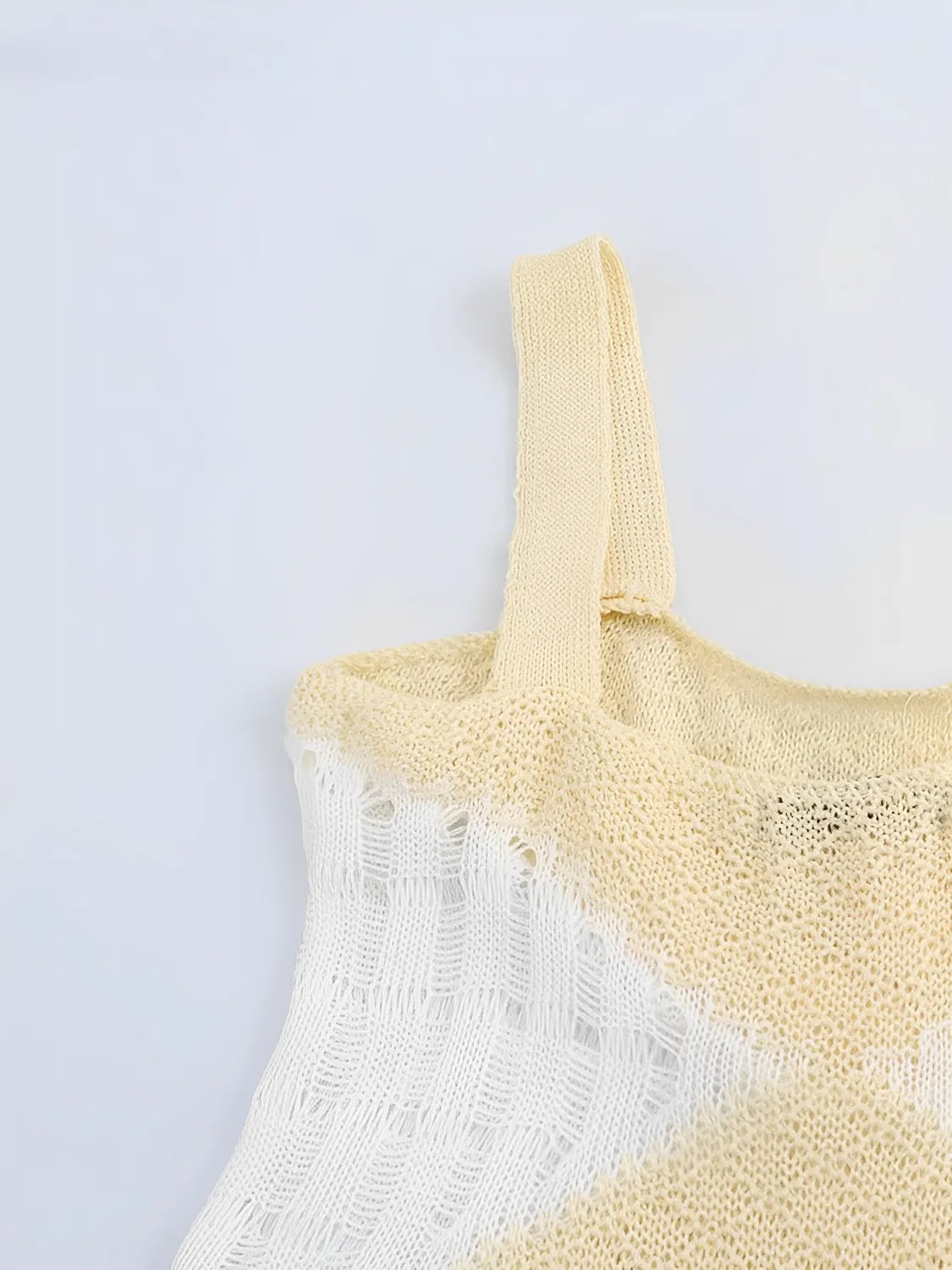 Vestido Feminino Longo de Tricô Vazado com Alças Finas – Michelle