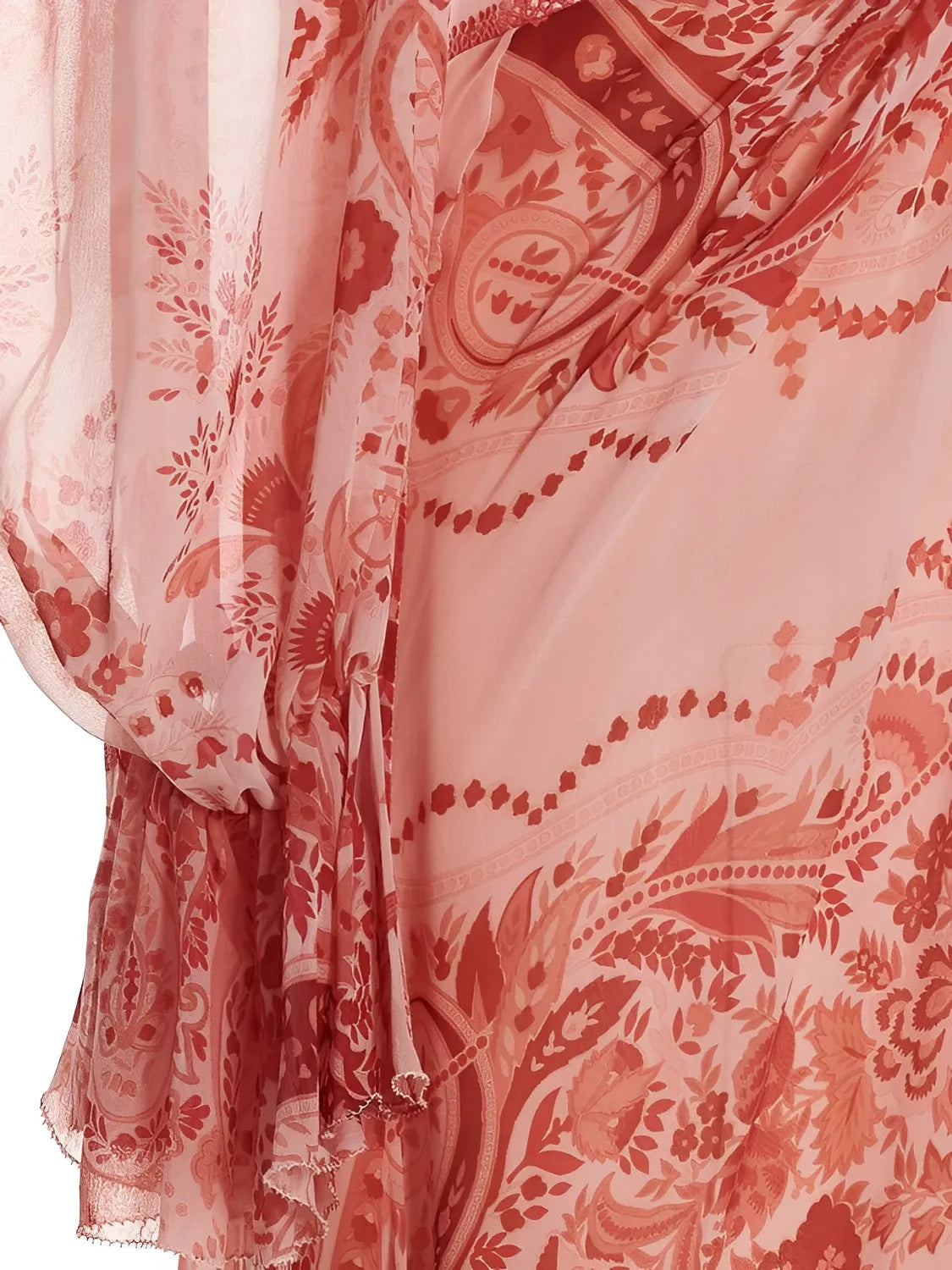 Vestido Feminino Longo Estampado de Manga Longa e Acinturado – Yasmin