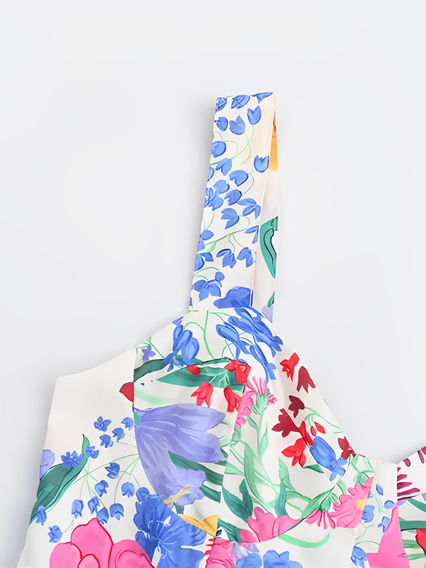 Vestido Feminino Longo Estampado Floral com Alças Finas e Decote Coração – Penélope