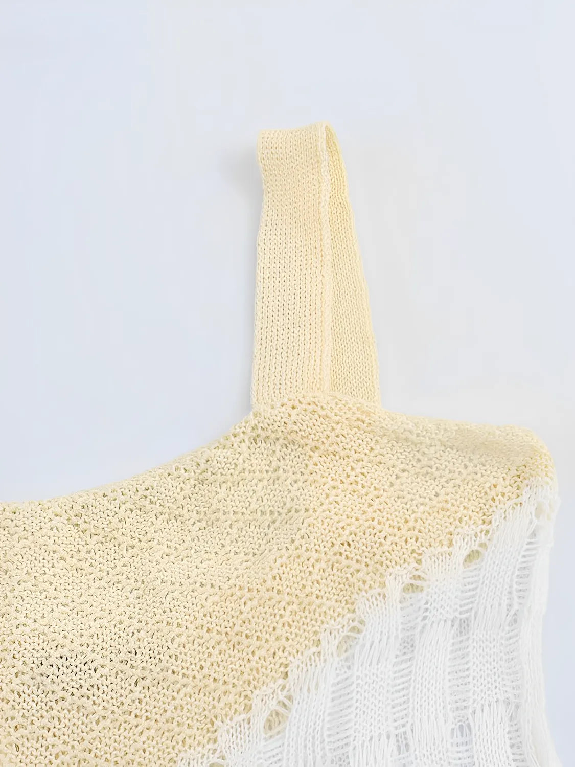 Vestido Feminino Longo de Tricô Vazado com Alças Finas – Michelle