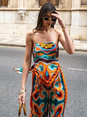 Conjunto Top Calça Floral – Rafaela