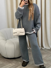 Conjunto Feminino com Suéter e Calça com Detalhes em Crochê – Sabrina