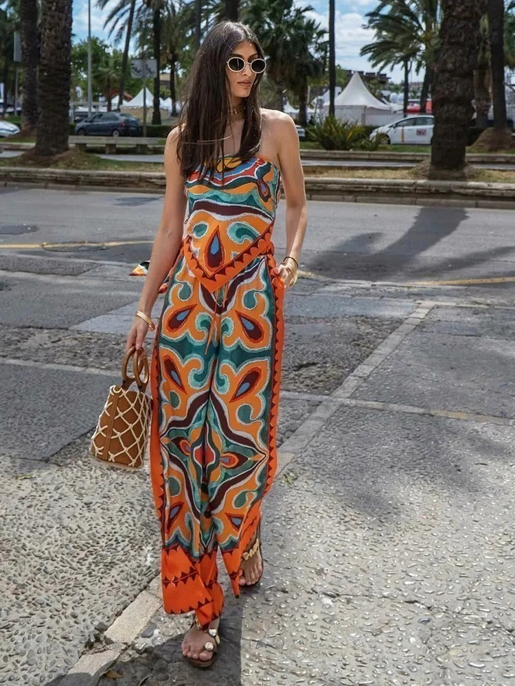 Conjunto Top Calça Floral – Rafaela