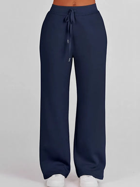 Conjunto Feminino com Suéter Gola Alta Ajustável e Calça Cintura Média com Ajuste de Cordão – Fabiana