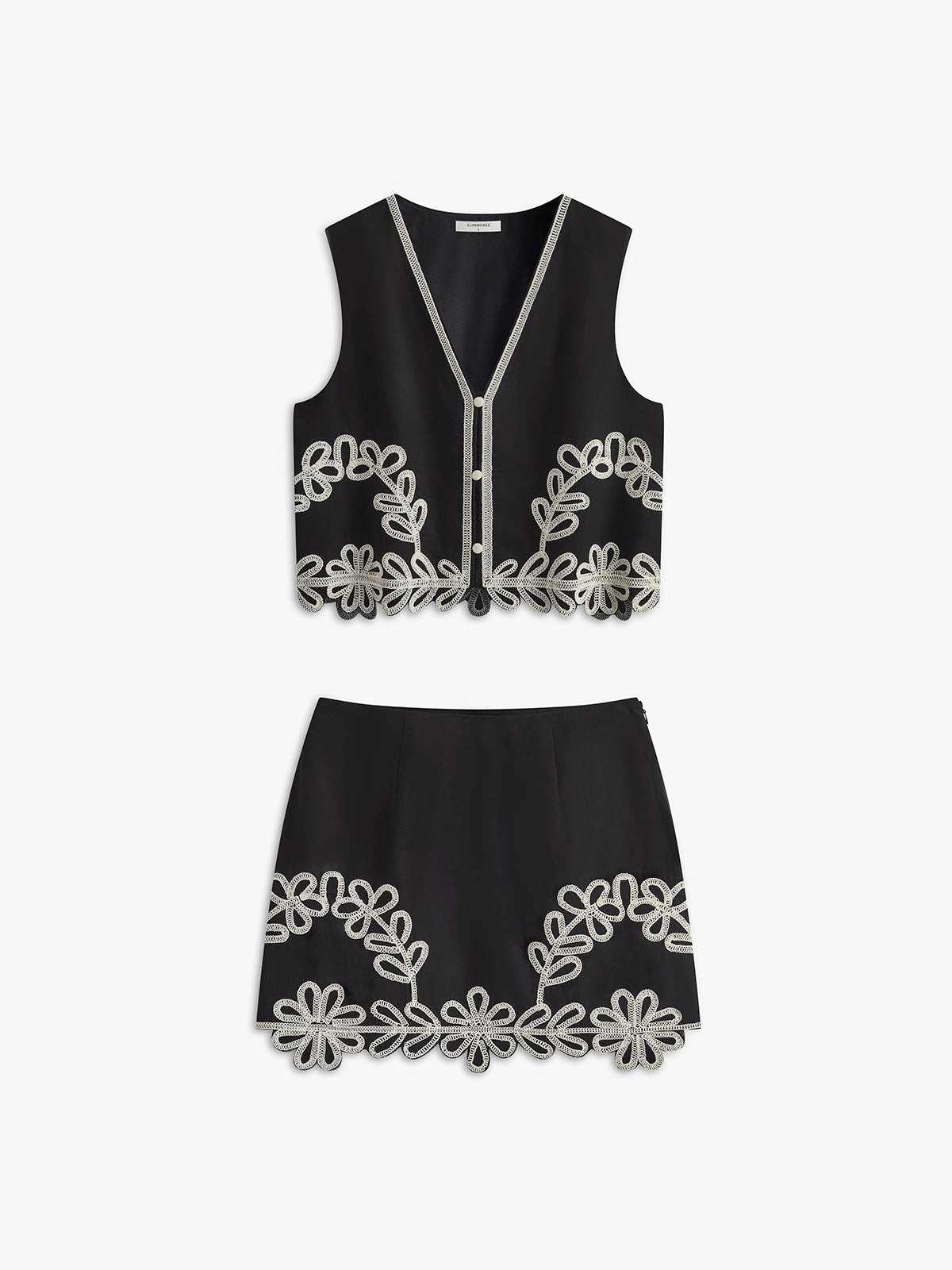 Conjunto Bordado sem Mangas – Bruna