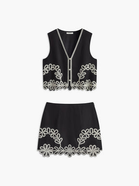 Conjunto Bordado sem Mangas – Bruna