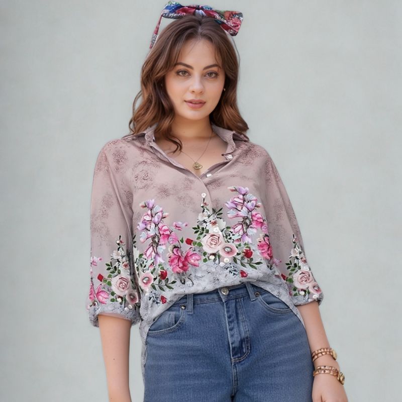 Camisa Feminina Manga Longa – Camila