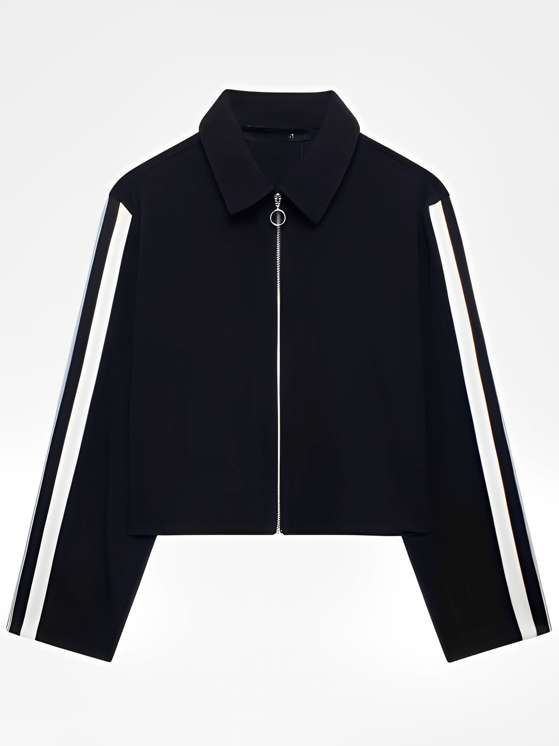 Conjunto Feminino Casual Esportivo com Jaqueta de Zíper e Calça com Listras Brancas Laterais – Débora