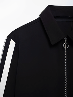 Conjunto Feminino Casual Esportivo com Jaqueta de Zíper e Calça com Listras Brancas Laterais – Débora