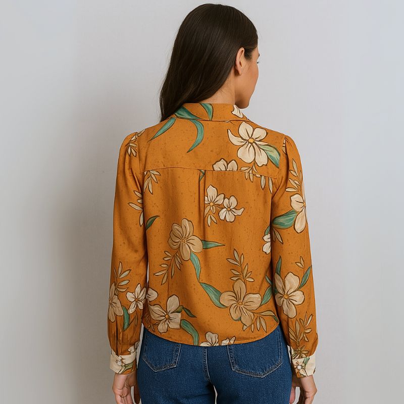 Camisa Feminina Social Estampada – Daniela