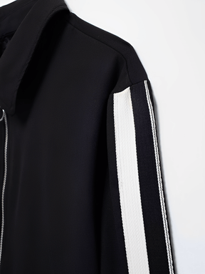 Conjunto Feminino Casual Esportivo com Jaqueta de Zíper e Calça com Listras Brancas Laterais – Débora